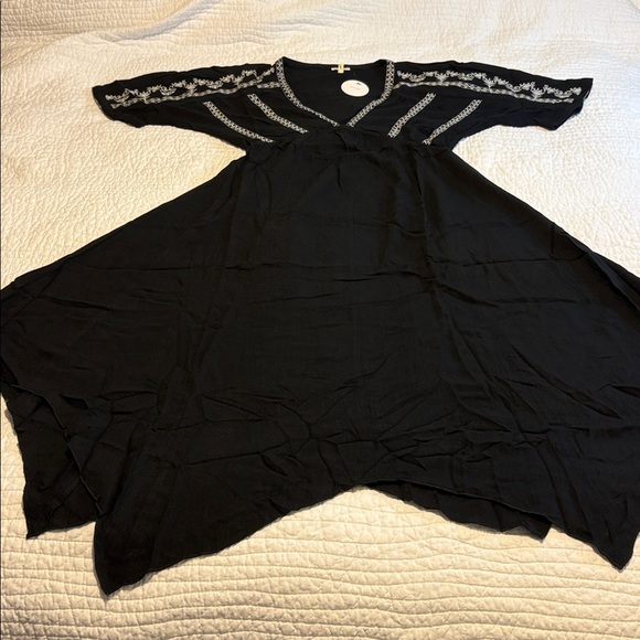 En Crème Elegant Black Embroidered Dress - Picture 8 of 8